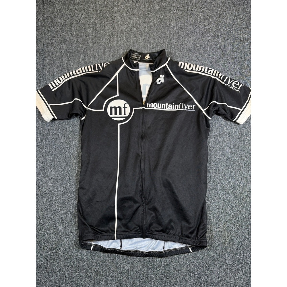 Champion System Mountain Flyer Magazine‎ Cycling Jersey Mens Large Black White